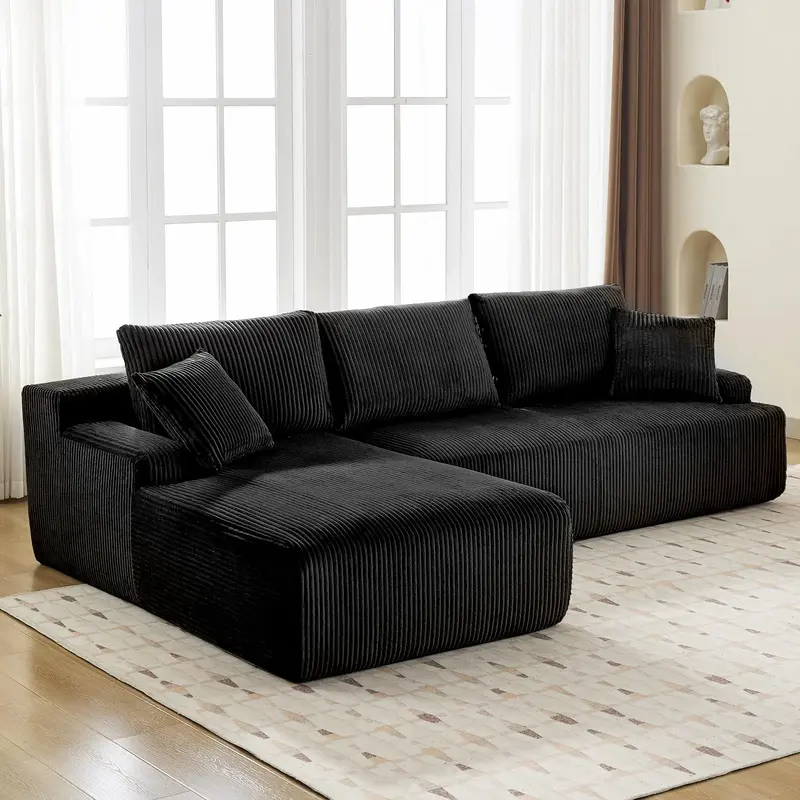 Garvee 106 Modular Sectional Sofa Cloud-Like L-Shaped Couch with Chaise Lounge Convertible Compression Sleeper No Assembly R...