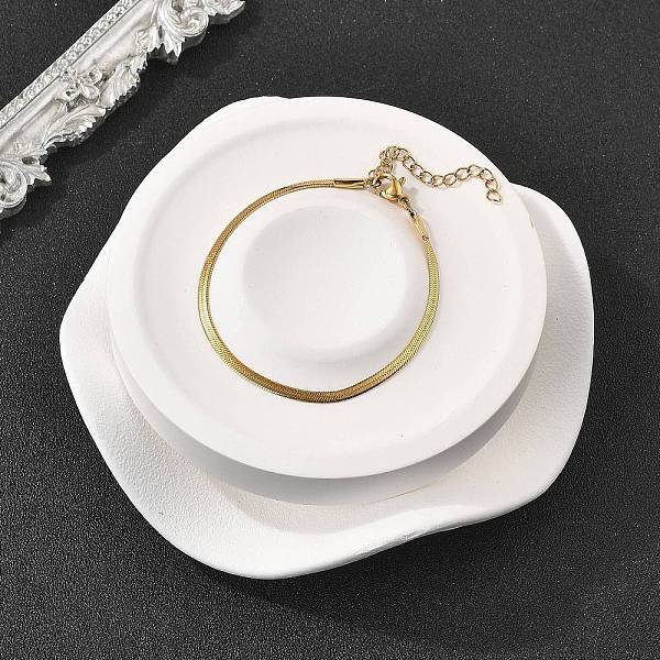 304 Stainless Steel Herringbone Chains Bracelet for Men Women