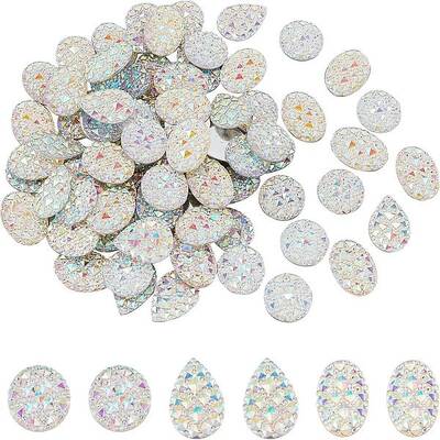 90Pcs 3 Style Resin Cabochons