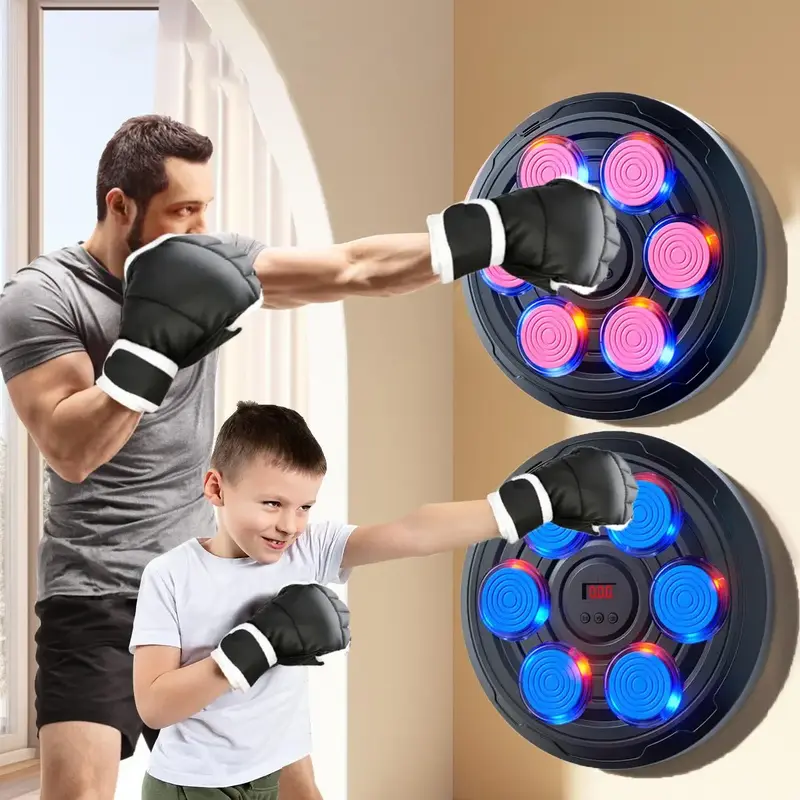 Portable Smart Music Boxing Target, 1 Box Rechargeable Electronic Boxing Machine with Light & Music, Fitness Training Equipme...