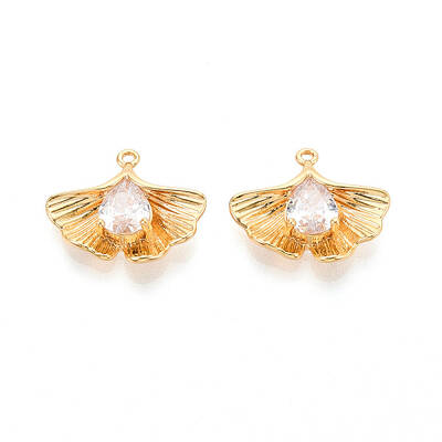 Brass Micro Pave Cubic Zirconia Pendants