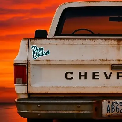 Poon Cruiser Sticker Blue