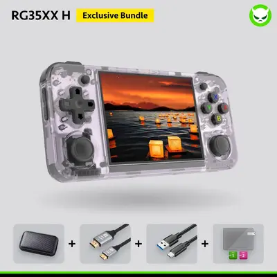 Anbernic RG35XX H Handheld Game Console【Buy 1 Get 1 HDMI Cable+1 Fancy Case+1 Screen Protector+1 Type-C Cable】3.5-inch IP...