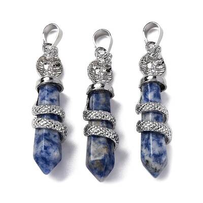 Natural Blue Spot Jasper Pendants