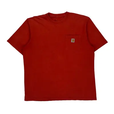 Carhartt T-Shirt - Large Red Cotton