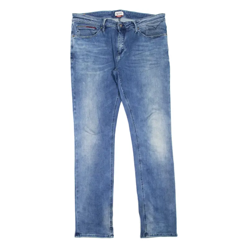 HILFIGER DENIM Scanton Mens Jeans Blue Slim Straight Stone Wash W38 L36
