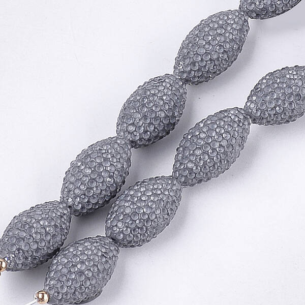Handmade Polymer Clay Rhinestone Beads