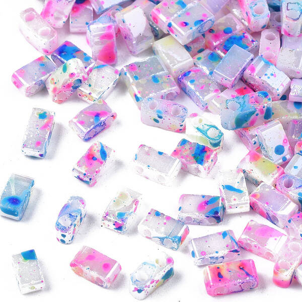 2-Hole Opaque Glass Seed Beads
