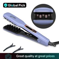 Professional Volumizing Ceramic Curling Hair Iron, Adjustable Hair Straightener Wit Clips, Hair Curling Iron, Hair Straighten...