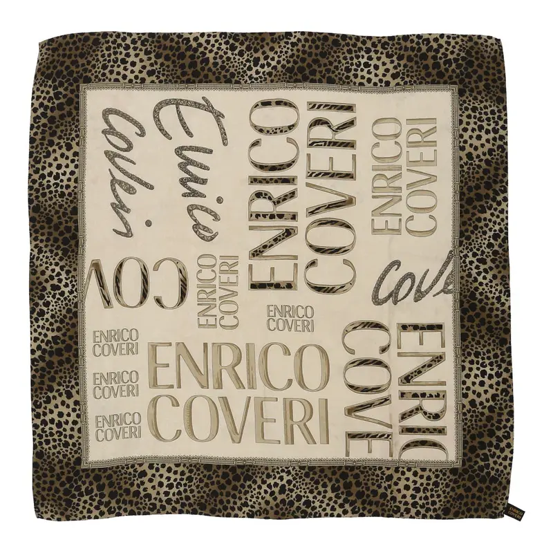 Enrico Coveri Scarf - No Size Beige Silk