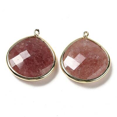 Natural Strawberry Quartz Pendants