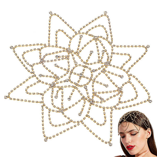 1Pc Rhinestone Mesh Headpiece Cap