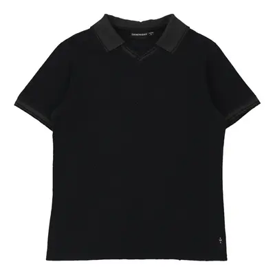 Emporio Armani Collared T-Shirt - Large Black Cotton