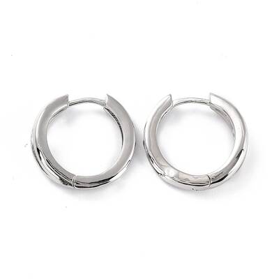 Small Clear Cubic Zirconia Hoop Earring for Women