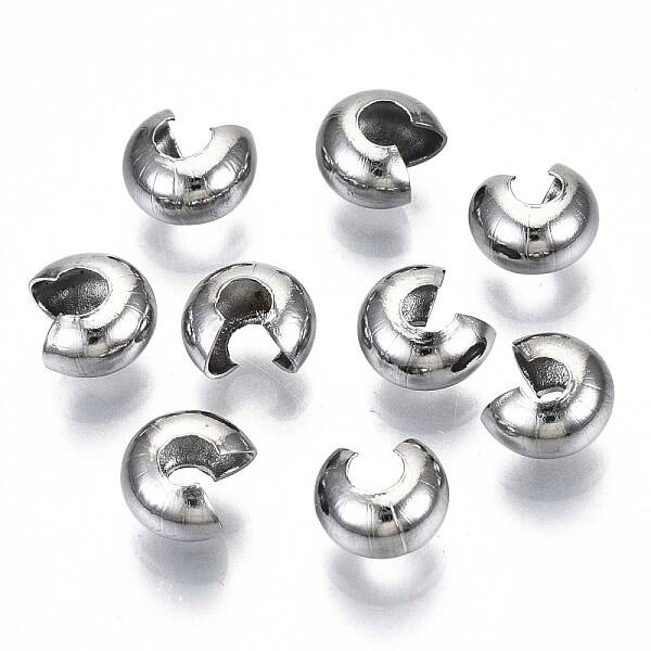 Tarnish Resistant 304 Stainless Steel Crimp Beads Covers