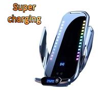 Wireless Charging Ambient Light Car Mount Air Vent Phone Holder Car Dashboard Mount  car accessories