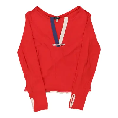 Armani Jeans Jumper - Large Red Cotton | Size: large