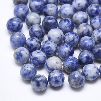 Natural Blue Spot Stone Beads