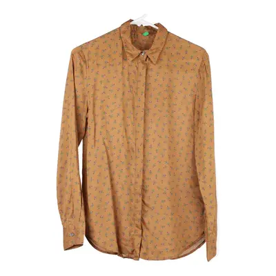 Benetton Blouse - Large Brown Viscose