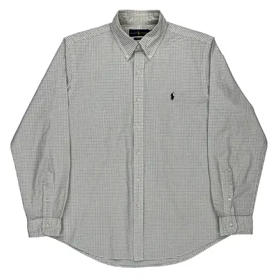 Ralph Lauren Checked Shirt - XL White Cotton