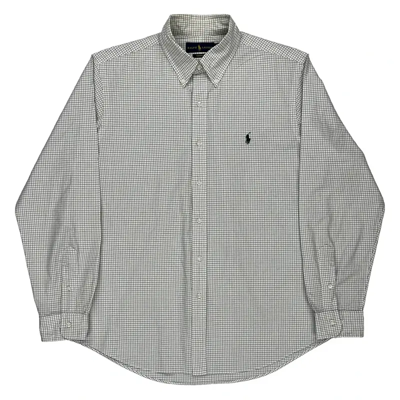 Ralph Lauren Checked Shirt - XL White Cotton