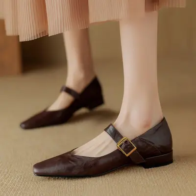 CHIKO Willa Square Toe Block Heels Mary Jane Shoes