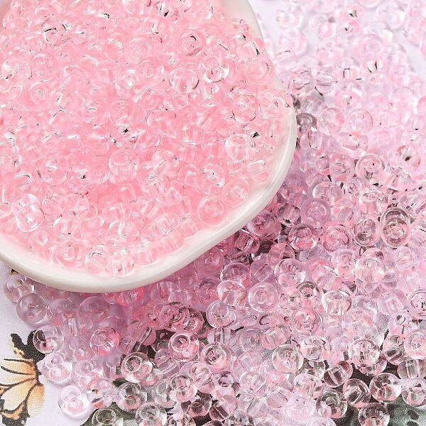 Baking Paint Transparent Colours Glass Round Beads