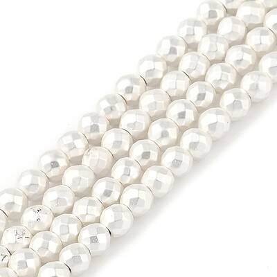 Electroplated Synthetic Non-Magnetic Hematite Beads Strands