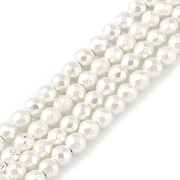 Electroplated Synthetic Non-Magnetic Hematite Beads Strands