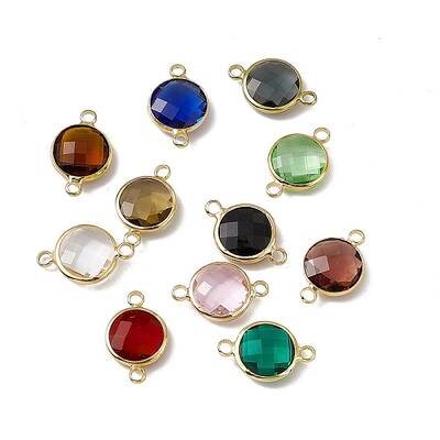 Transparent K9 Glass Connector Charms