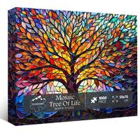 Colorful Puzzle, 1000pcs/set Life Tree Pattern Puzzle, Educational Puzzle Game for Adults & Teens, Unique Decoration for Home