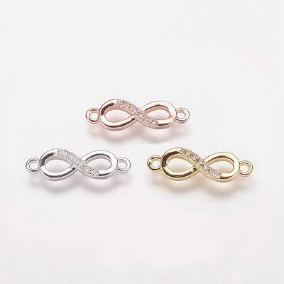 Brass Cubic Zirconia Links