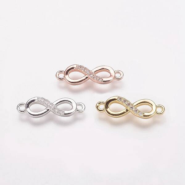 Brass Cubic Zirconia Links