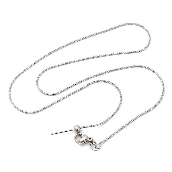 Non-Tarnish 304 Stainless Steel Snake Chain Necklace for Women