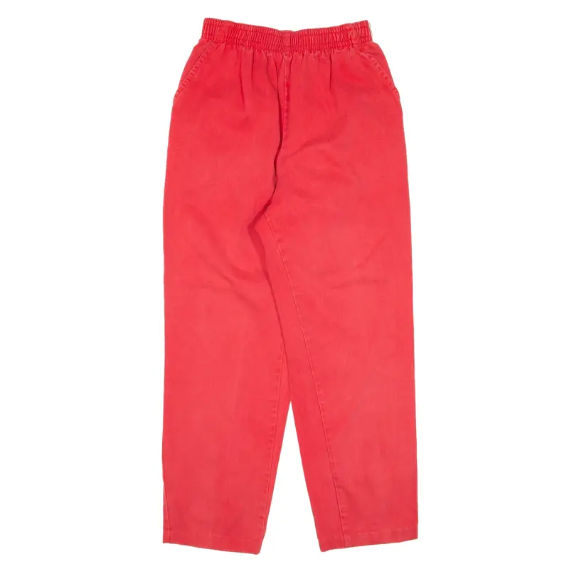 Trousers Red Relaxed Tapered Womens W24 L27