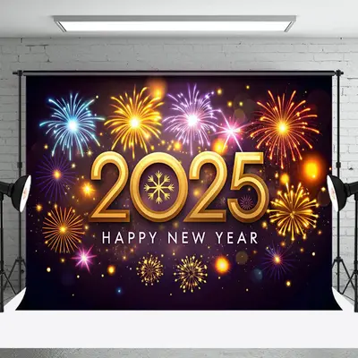 Chic Celebration 2025 New Year Party Backdrop - Aperturee