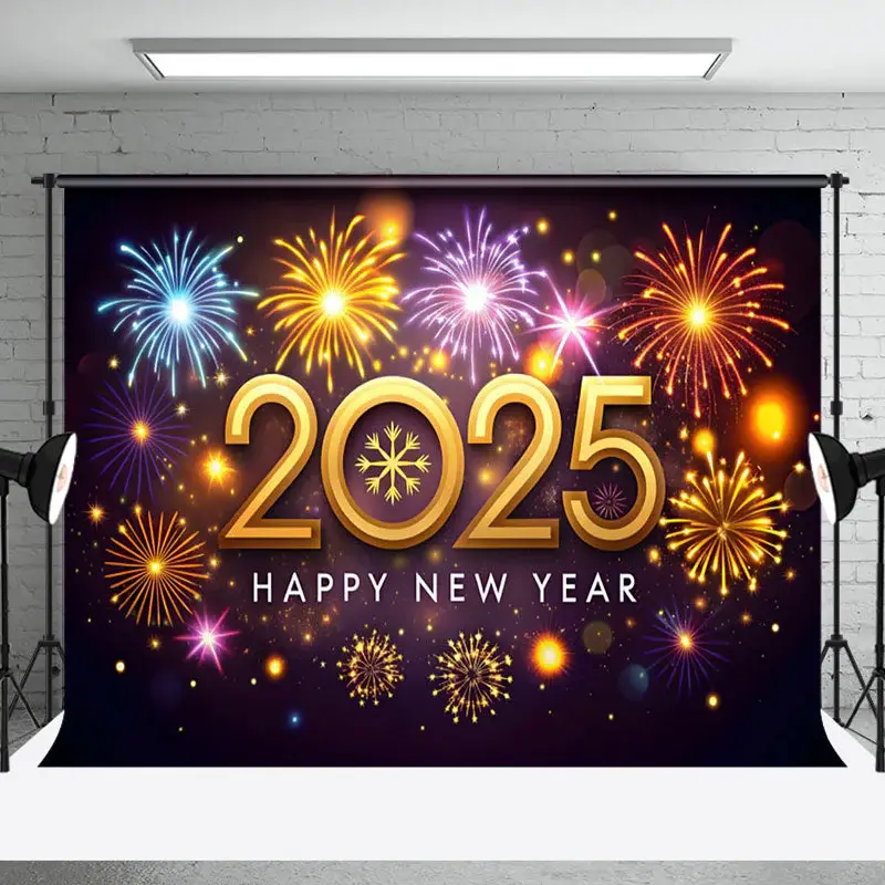 Chic Celebration 2025 New Year Party Backdrop - Aperturee