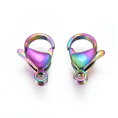 Ion Plating(IP) 304 Stainless Steel Lobster Claw Clasps