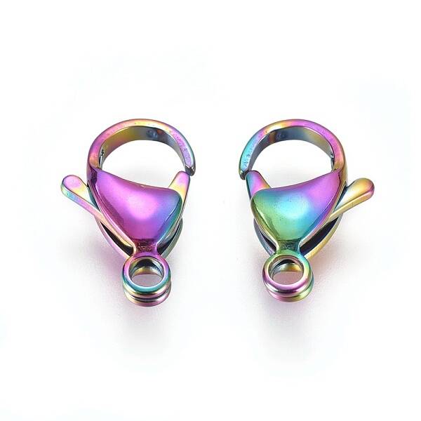 Ion Plating(IP) 304 Stainless Steel Lobster Claw Clasps