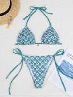 Women's Bikinis Set, Halter Swim Bra & Panty, Swimsuit for Women, Fashion Chic Ladies Bathing Suits for Summer, Swimsuit for ...