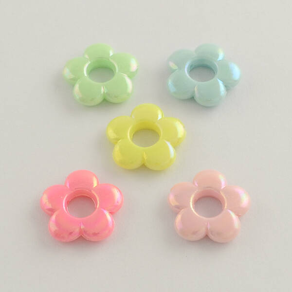 AB Color Plated Opaque Acrylic Bead Frames