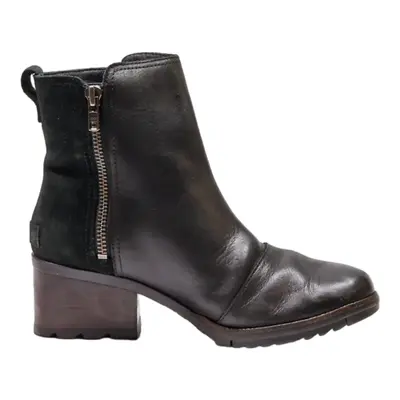 SOREL Ankle Boots Black Leather Womens UK 6