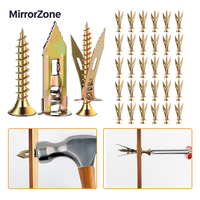 60Count Drywall Self Drilling Anchors and Screws,Easy Application,No Drill or Holes in Wall,Heavy-Duty Zinc-Plated Steel Anch...