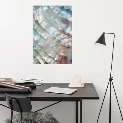 Ocean's Elegance - Iridescent Shell Art