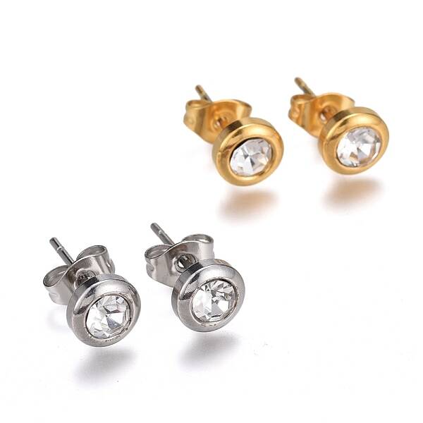 304 Stainless Steel Stud Earrings