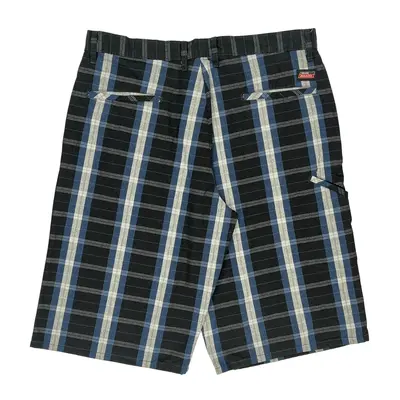 Dickies Checked Shorts - 34W 13L Black Cotton | Size: 34″ waist