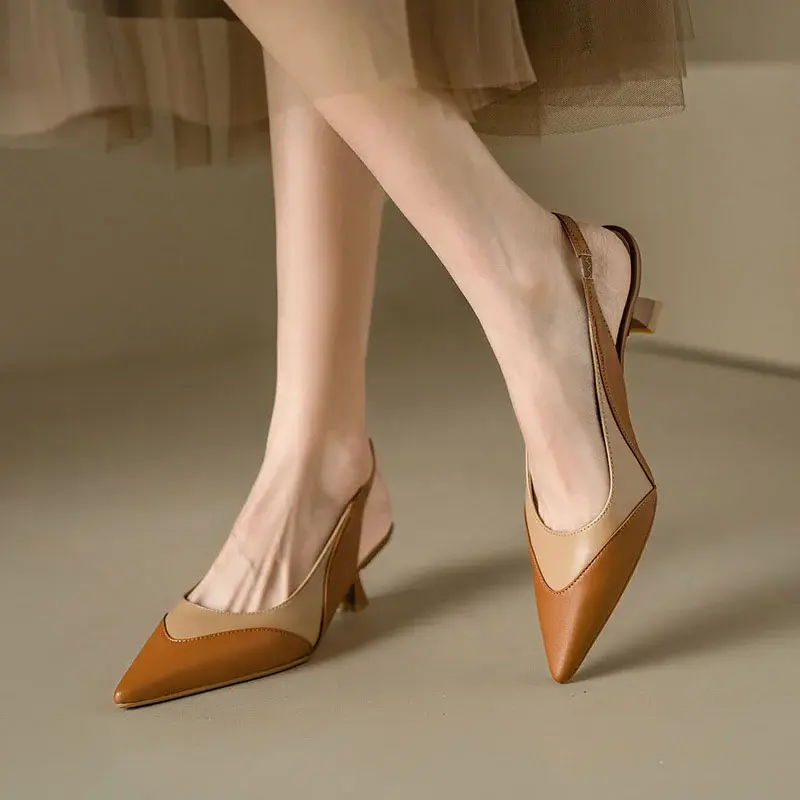CHIKO Jamara Pointy Toe Kitten Heels Slingback Shoes