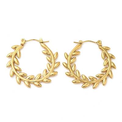 Ion Plating(IP) 304 Stainless Steel Hoop Earrings for Women