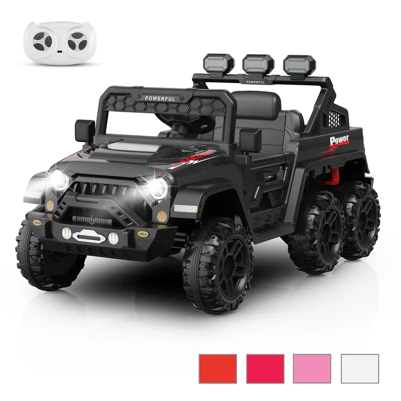 Garvee Ride - P Series: 24V 4WD Ride on Car Kids Ages 3-8, with 6 EVA Wheels, Battery Powered & Remote Control, 3 Adjustable ...