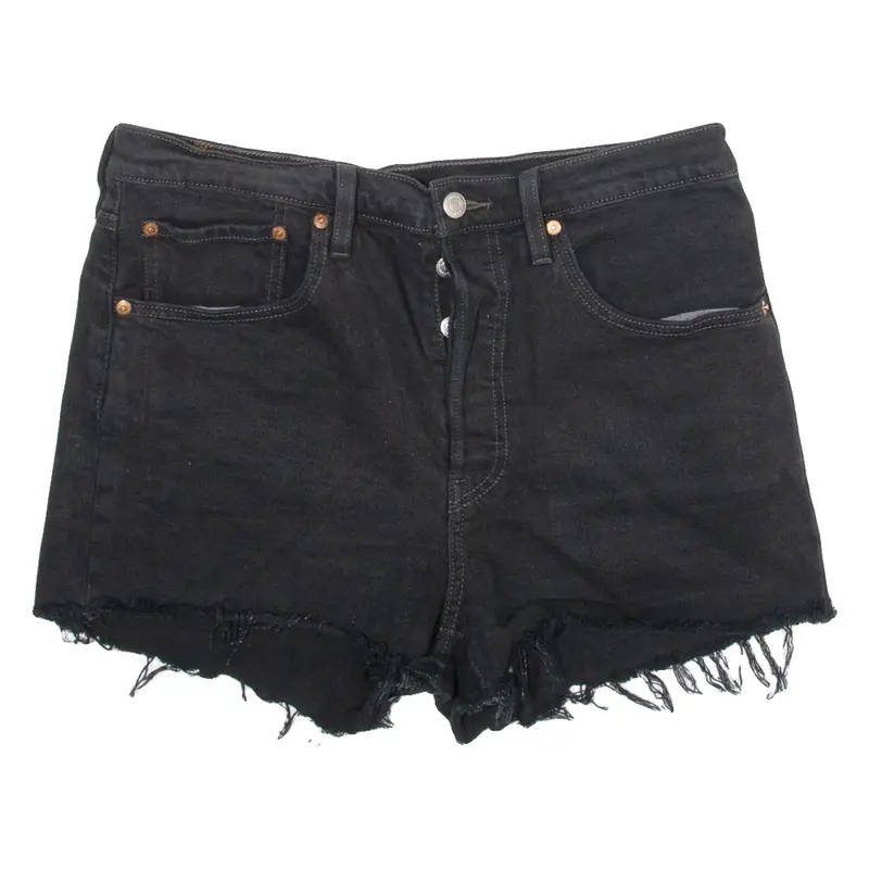 LEVI'S 501 Womens Denim Shorts Black M W32